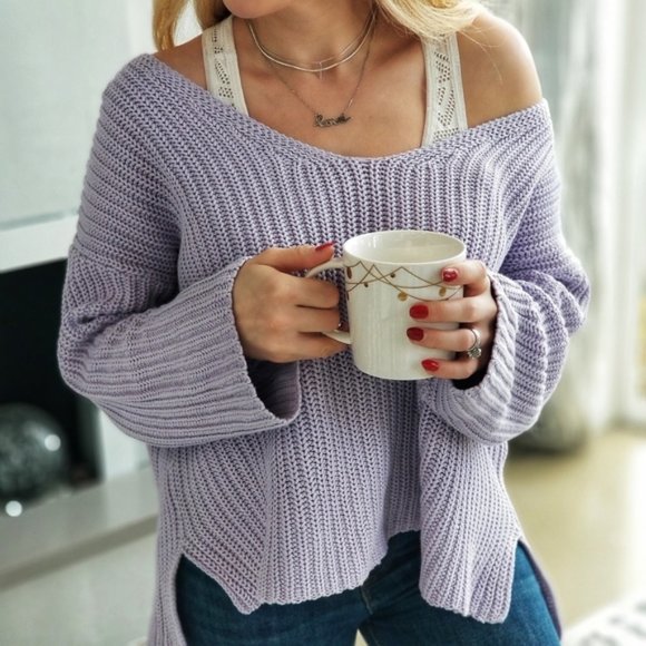 Lilac Factor Oversized Sweater Top - Picture 2 of 5